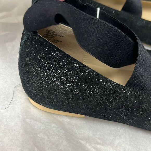 Janie and Jack 100044042 Collections Black Gitter Ballet Flat size 2K NWT - Picture 3 of 11